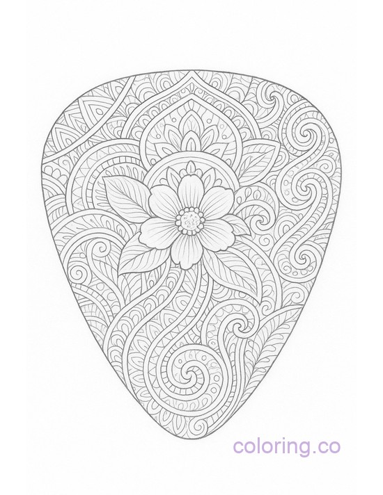 Intricate Mandala Guitar Pick