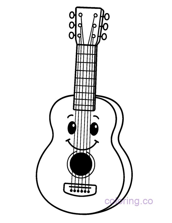 Smiley Face Guitar Preschool