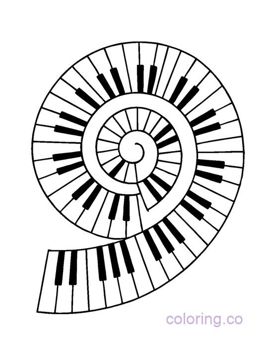 Spiral Piano Key Pattern