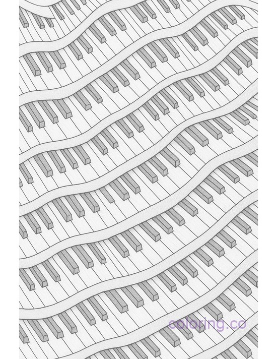 Intricate Wavy Piano Keys