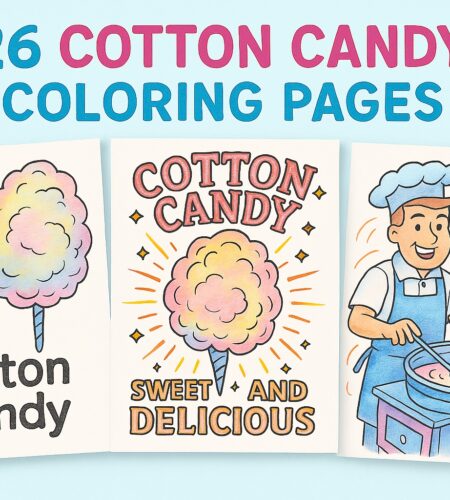 26 Free Cotton Candy Coloring Pages (Printable PDFs)