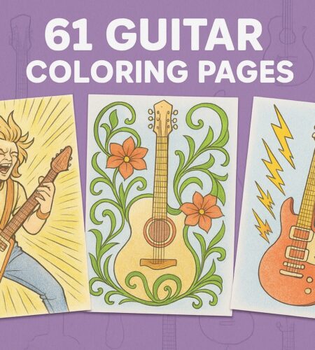 61 Free Guitar Coloring Pages (Printable PDFs)
