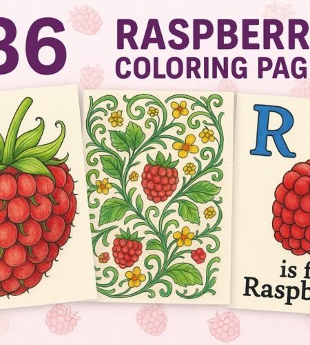 36 Free Raspberry Coloring Pages (Printable PDFs)