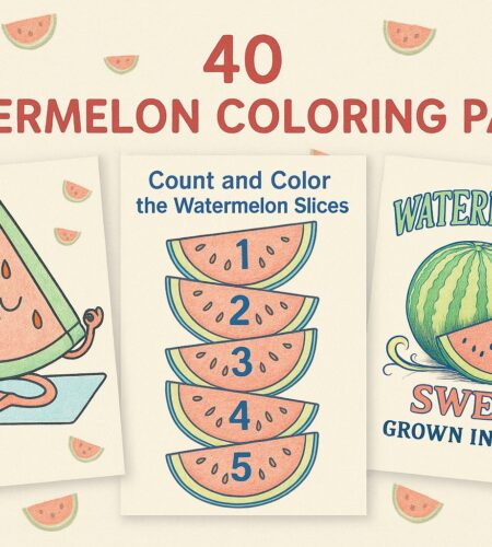 40 Free Watermelon Coloring Pages (Printable PDFs)