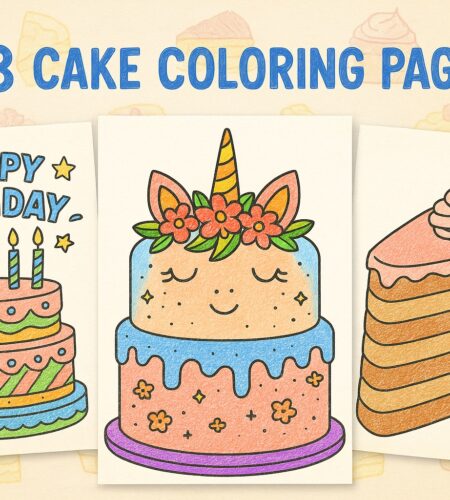53 Free Cake Coloring Pages (Printable PDFs)