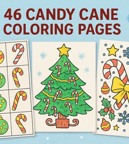 46 Free Candy Cane Coloring Pages (Printable PDFs)