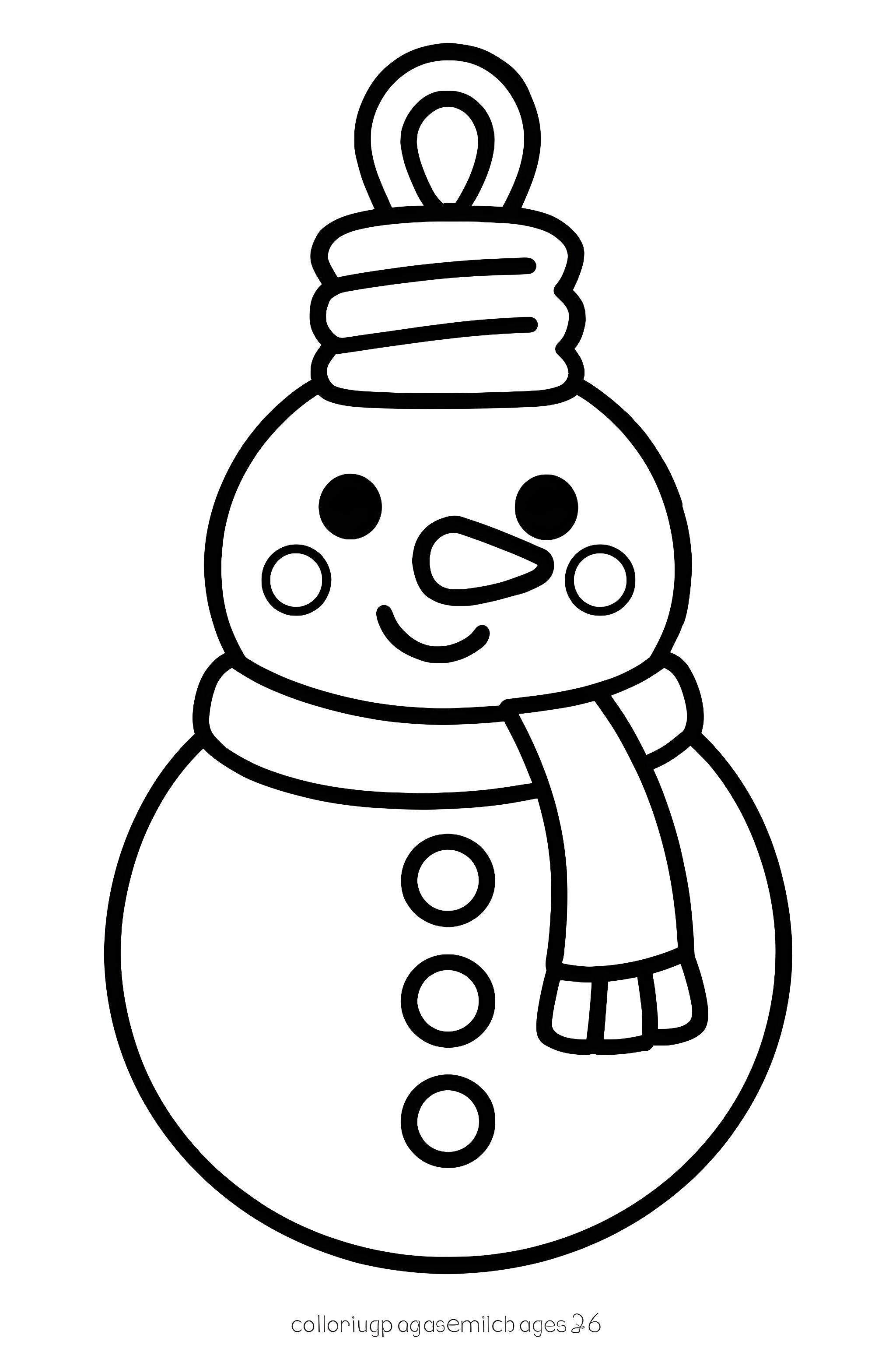 Snowman-shaped Christmas light with a smiling face, scarf, and topped with a coiled hat