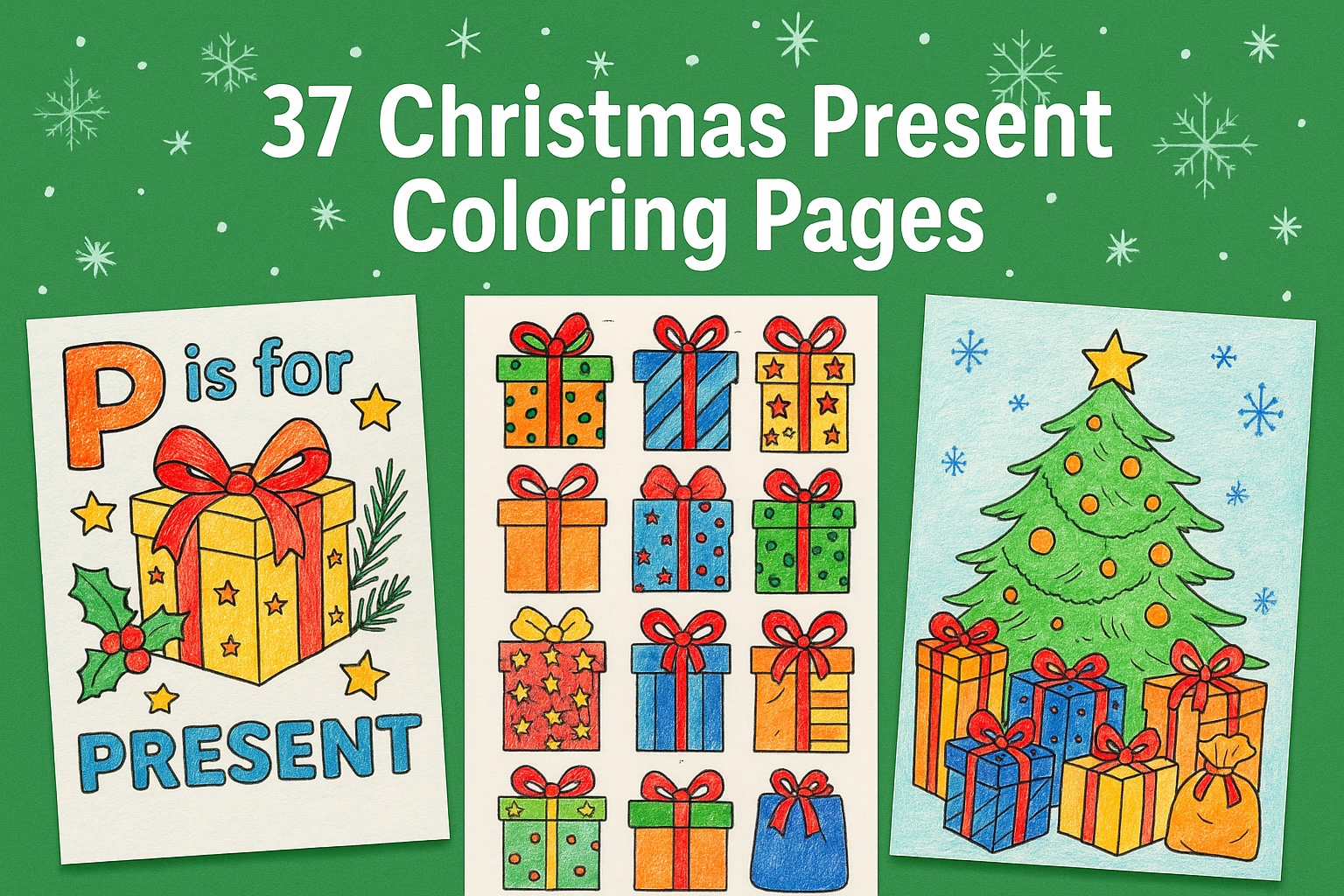 37 Free Christmas Present Coloring Pages (Printable PDFs) Coloring co