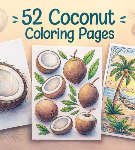 52 Free Coconut Coloring Pages (Printable PDFs)