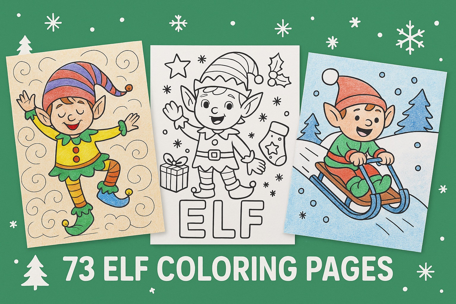 73 Free Elf Coloring Pages (Printable PDFs) Coloring co