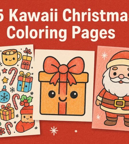 35 Free Kawaii Christmas Coloring Pages