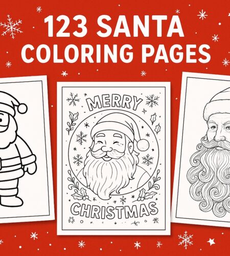 123 Free Santa Coloring Pages (Printable PDFs)