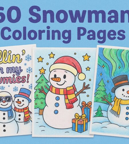 60 Free Snowman Coloring Pages (Printable PDFs)